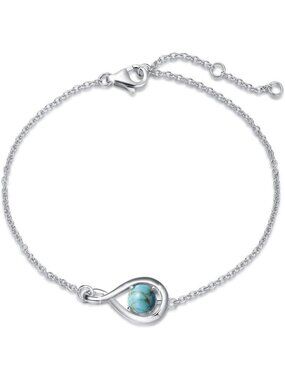 925 Sterling Silver Infinity Birthstone Bracelet for Women - Elegant Gift Idea